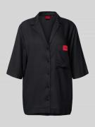 HUGO Pyjama-Oberteil aus Viskose mit Brusttasche Modell 'JADE' in Blac...