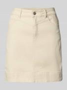 YAS Jeansrock mit Eingrifftaschen in Offwhite, Größe 40
