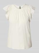 Vero Moda Regular Fit Blusentop aus Viskose-Mix Modell 'BELLA' in Weis...