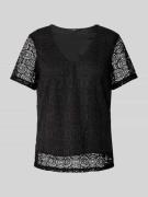 Vero Moda Regular Fit T-Shirt mit Ausbrenner-Effekt Modell 'MAYA' in B...