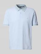 Fynch-Hatton Poloshirt mit Label-Stitching in Eisblau, Größe 3XL