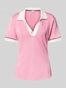 Liu Jo White Poloshirt mit Label-Detail in Rosa, Größe S