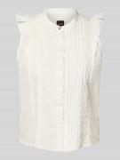 BOSS Orange Bluse mit Rundhalsausschnitt Modell 'Bantiana' in Offwhite...