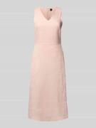 BOSS Orange Midikleid mit V-Ausschnitt Modell 'Dasico' in Hellrosa, Gr...