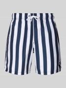 Shiwi Regular Fit Badehose mit Label-Patch in Dunkelblau, Größe S