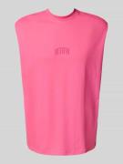 REVIEW Tanktop mit Label-Print in Pink, Größe L