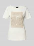 s.Oliver BLACK LABEL Regular Fit T-Shirt aus reiner Baumwolle in Offwh...