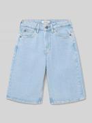 Garcia Bermudas im 5-Pocket-Design mit Label-Details in Blau, Größe 14...