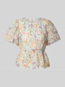 YAS Blusenshirt mit Puffärmeln Modell 'LEANNA' in Weiss, Größe 38