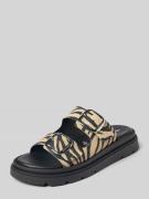 Tamaris Sandalette aus Leder mit Plateausohle in Black, Größe 37