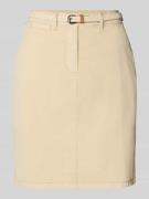 Tom Tailor Regular Fit Chino-Rock aus Baumwoll-Mix in Beige, Größe 34
