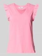 Marc O'Polo Denim Tanktop mit Volantärmel in Pink, Größe L