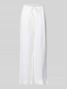 Marc O'Polo Straight Leg Jogpants aus reinem Leinen in Weiss, Größe 38