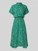 Apricot Midikleid mit Hemdblusenkragen in Gruen, Größe XS