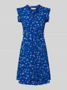 Apricot Knielanges Kleid aus Viskose mit Bindegürtel in Royal, Größe L