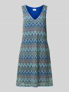 ROBE LÉGÈRE Knielanges Kleid mit tiefem V-Ausschnitt in Tuerkis, Größe...