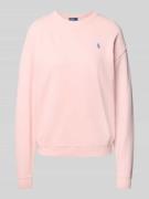Polo Ralph Lauren Relaxed Fit Sweatshirt mit Label-Stitching in Rosa, ...