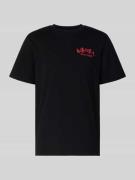 Edwin T-Shirt mit Label-Print Modell 'FOREVER LOVER' in Black, Größe X...