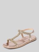ALMA EN PENA Sandalette mit Strasssteinbesatz in Metallic Beige, Größe...