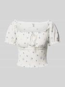 Only Regular Fit Top mit Allover-Muster Modell 'HILLARY' in Offwhite, ...