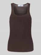 Mango Stricktop in semitransparentem Design Modell 'GERANIO' in Dunkel...