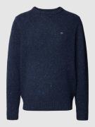 Fynch-Hatton Strickpullover in Melange-Optik Modell 'Donegal' in Marin...
