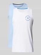 Jack & Jones Tanktop mit Label-Print Modell 'SIMON' im 2er-Pack in Wei...