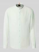 BOSS Orange Regular Fit Leinenhemd mit Stehkragen Modell 'Race' in Lin...