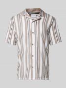 Lindbergh Relaxed Fit Freizeithemd mit Reverskragen in Sand, Größe S