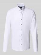 OLYMP No. Six Super Slim Fit Business-Hemd mit Knopfleiste in Weiss, G...