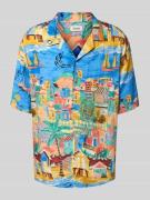 Shiwi Freizeithemd mit Knopfleiste Modell 'VIC' in Blau, Größe S