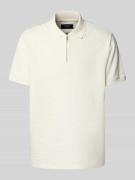 MCNEAL Poloshirt mit kurzem Reißverschluss in Offwhite, Größe XL