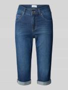 Angels Caprijeans aus Denim mit Umschlag Modell 'Capri' in Dunkelblau,...