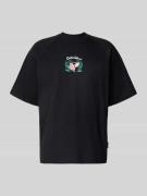 CARLO COLUCCI Oversized T-Shirt mit Label-Print in Black, Größe M