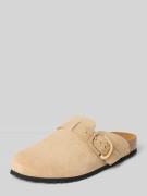 Tamaris Hausschuhe aus Leder in Schlupfform in Taupe, Größe 40