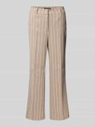 Cambio Verkürzte Stoffhose aus Leinen-Mix mit Baumwoll-Anteil Modell '...
