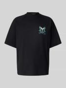 CARLO COLUCCI Oversized T-Shirt mit Label-Print in Black, Größe L