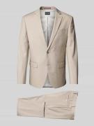 HECHTER PARIS Slim Fit Anzug mit Reverskragen in Beige, Größe 25