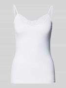 Vero Moda Trägertop mit Spitzenbesatz Modell 'INGE' in Weiss, Größe L