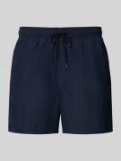 Tommy Hilfiger Regular Fit Badeshorts mit Label-Bund in Dunkelblau, Gr...