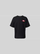 Diesel T-Shirt mit Label-Stitching in Black, Größe L