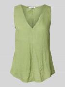 ZABAIONE Regular Fit Leinenblusentop mit V-Ausschnitt Modell 'Lu44cia'...
