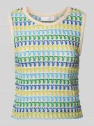 Rich & Royal Stricktop mit Rundhalsausschnitt in Blau, Größe XS