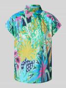 Milano Italy Regular Fit Bluse mit Kappärmeln in Gruen, Größe 36