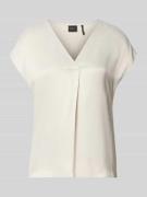 s.Oliver BLACK LABEL Relaxed Fit Blusenshirt im Fabric Mix in Beige, G...