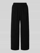 Pieces Regular Fit Culotte in Crinkle-Optik Modell 'FLORA' in Black, G...