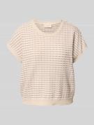 FREE/QUENT Strickshirt mit Rundhalsausschnitt Modell 'DODO' in Taupe, ...