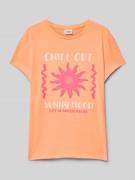s.Oliver RED LABEL Loose Fit T-Shirt aus reiner Baumwolle in Neon Oran...