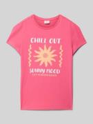 s.Oliver RED LABEL Loose Fit T-Shirt aus reiner Baumwolle in Pink, Grö...