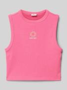 s.Oliver RED LABEL Slim Fit Top mit Baumwollanteil in Pink, Größe 134